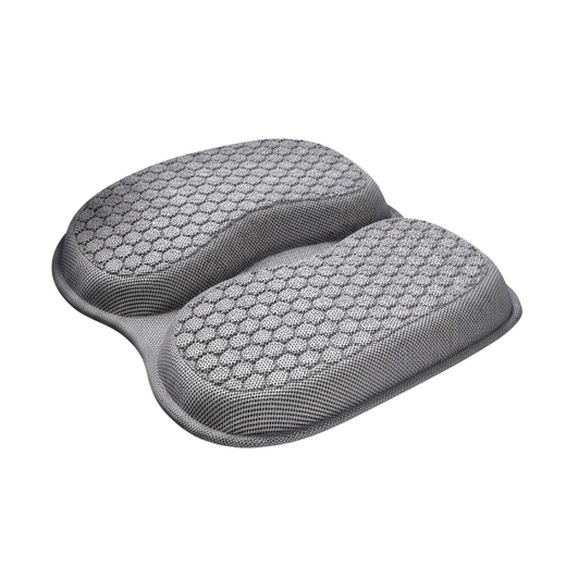zero2cart gray ice-silk cooling car seat cushion with ergonomic honeycomb texture for pressure relief and comfort