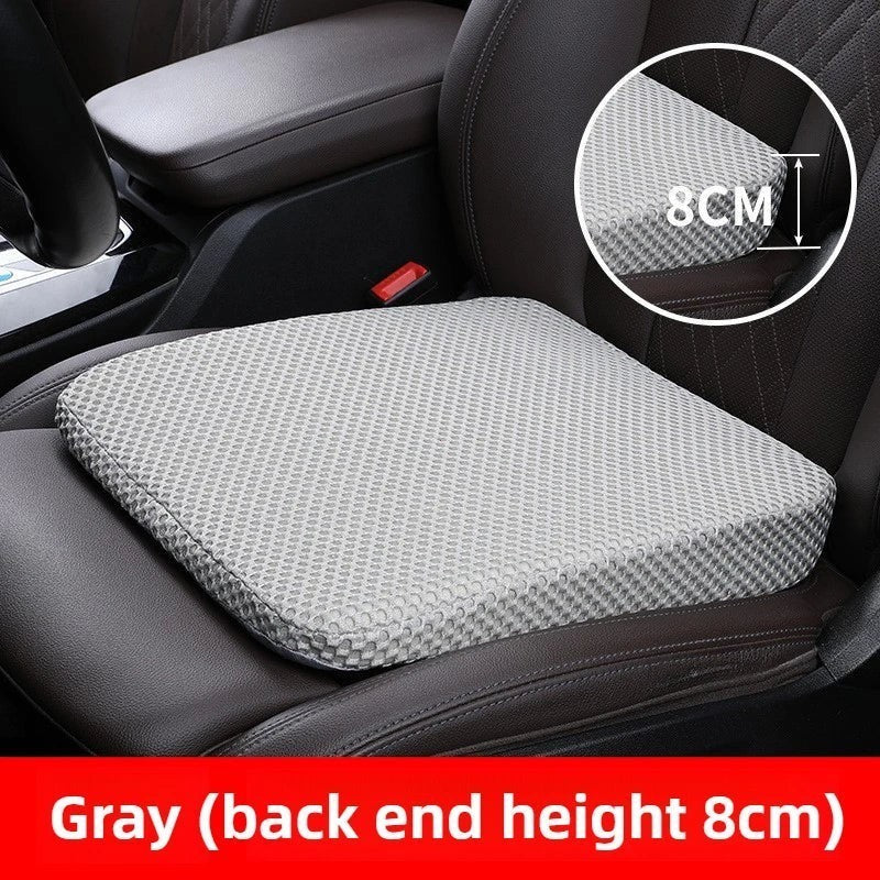 zero2cart gray honeycomb car seat booster cushion with breathable 3D mesh surface for added height and comfort
