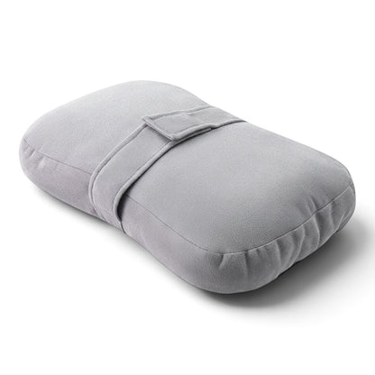 zero2cart grey side sleeper knee pillow with a soft polyester cover and adjustable strap for ergonomic support