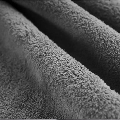 zero2cart soft grey microfiber cleaning towel with high-absorbency texture for car washing and household surfaces