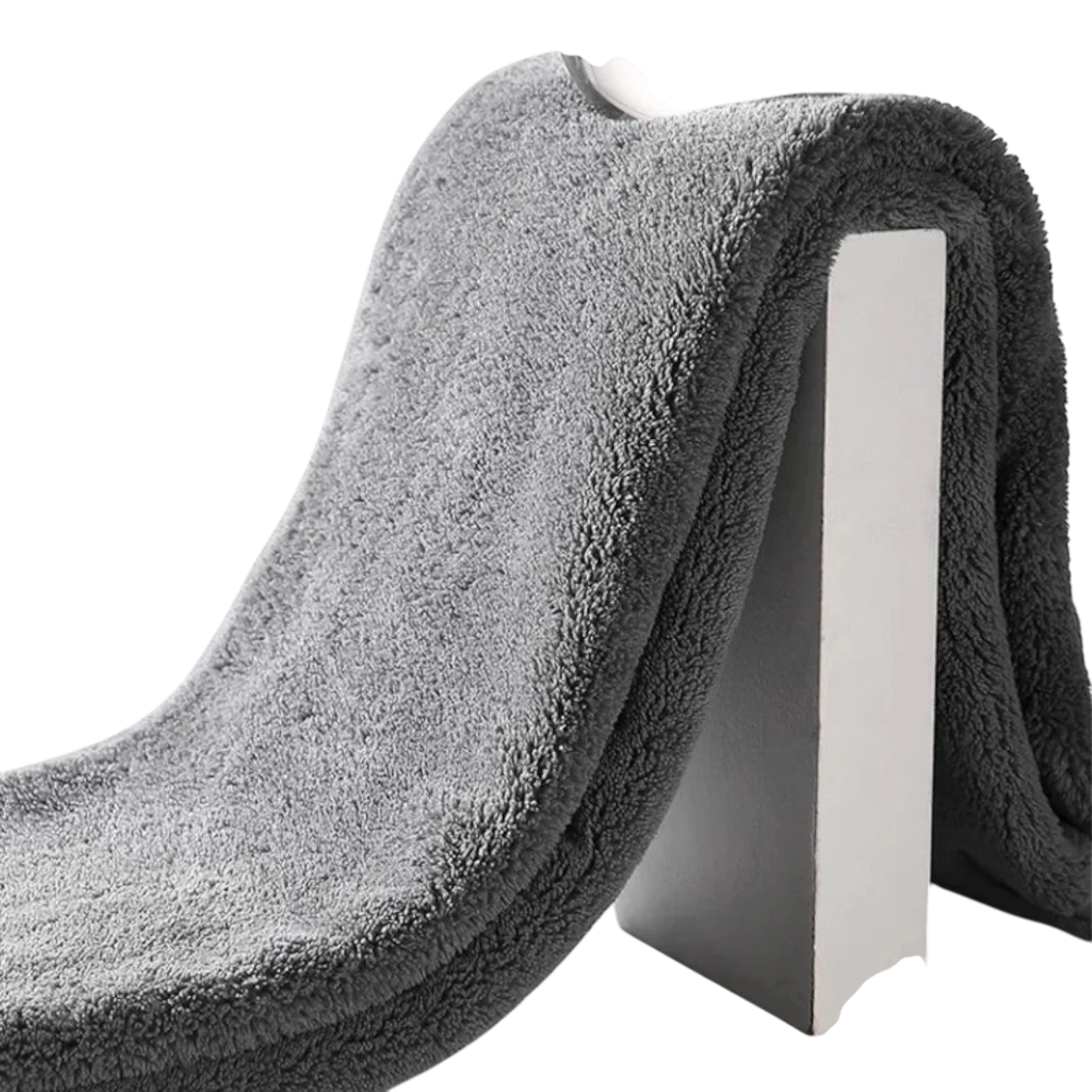 zero2cart grey microfiber car drying towel with a soft plush texture for cleaning and wiping surfaces