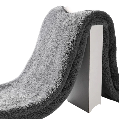 zero2cart grey microfiber car drying towel with a soft plush texture for cleaning and wiping surfaces