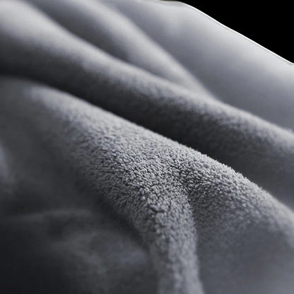zero2cart grey microfiber car drying towel with a soft, plush texture for effective cleaning and wiping
