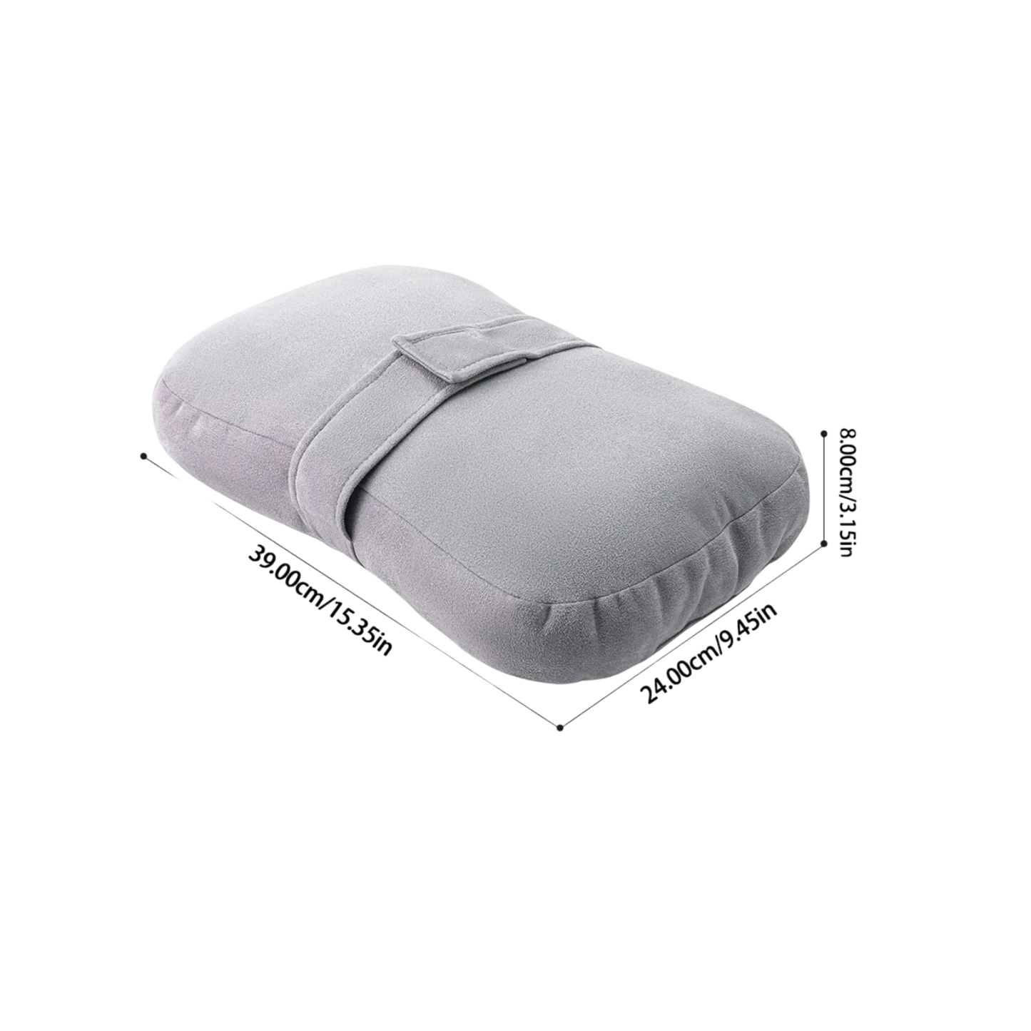 zero2cart grey square side sleeper knee pillow with a soft polyester cover for comfortable body support