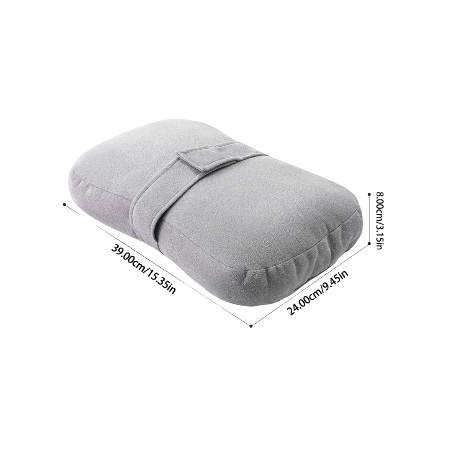 zero2cart grey square side sleeper knee pillow with a soft polyester cover for comfortable body support