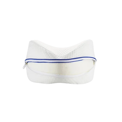 zero2cart heart-shaped white memory foam leg pillow with a zippered polyester cover for side sleeper comfort