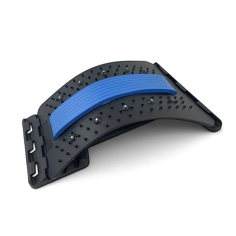 zero2cart black and blue lumbar back stretching support with acupressure nodes for manual massage and relaxation
