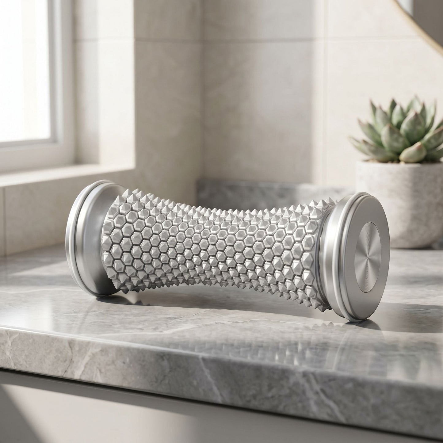 zero2cart manual foot massage roller ball with textured surface for deep tissue relief on a marble countertop