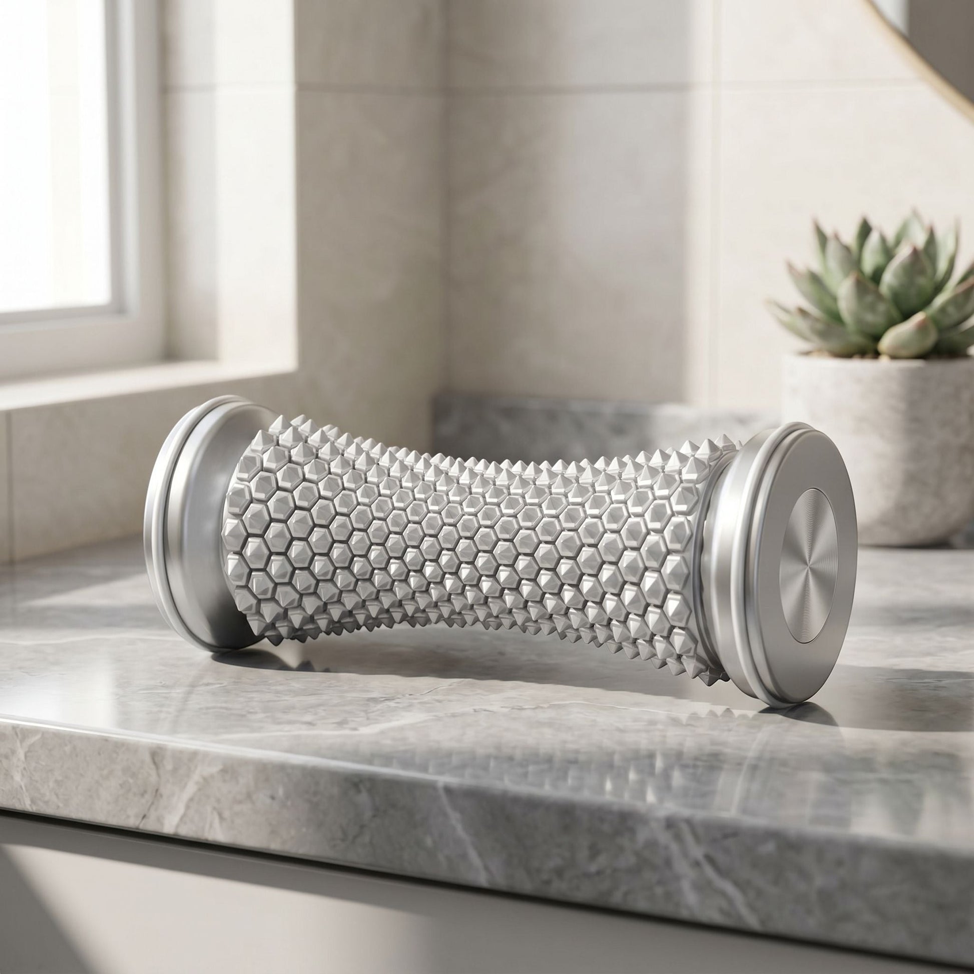zero2cart manual foot massage roller ball with textured surface for deep tissue relief on a marble countertop