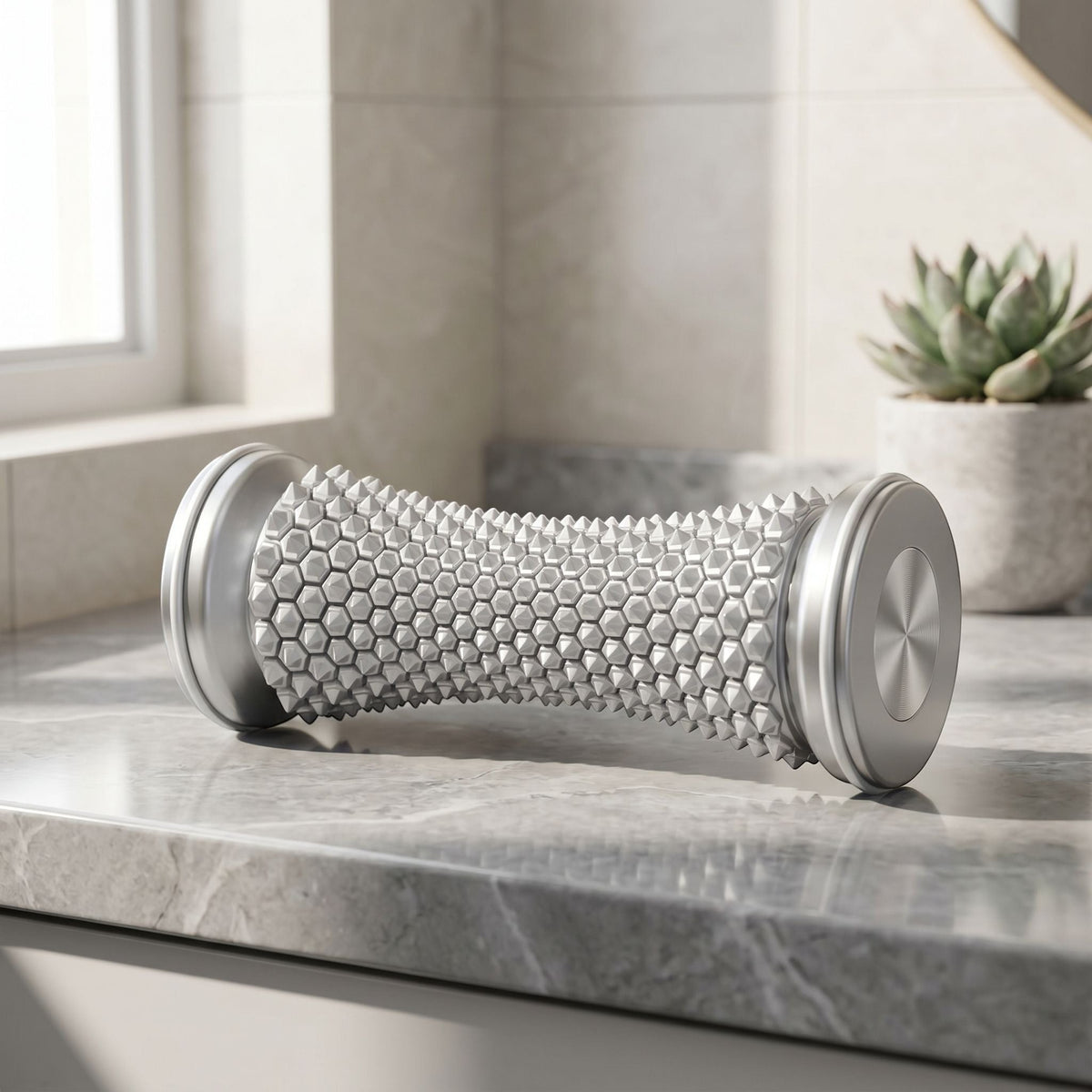 zero2cart manual foot massage roller ball with textured surface for deep tissue relief on a marble countertop