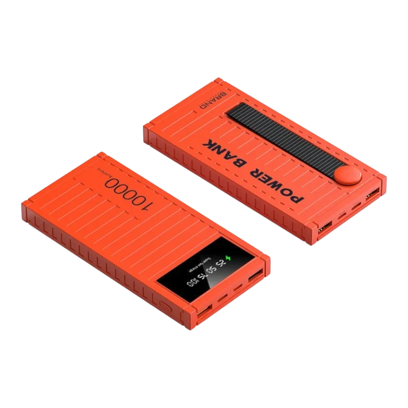 zero2cart orange portable power bank with digital battery display and multiple USB output ports