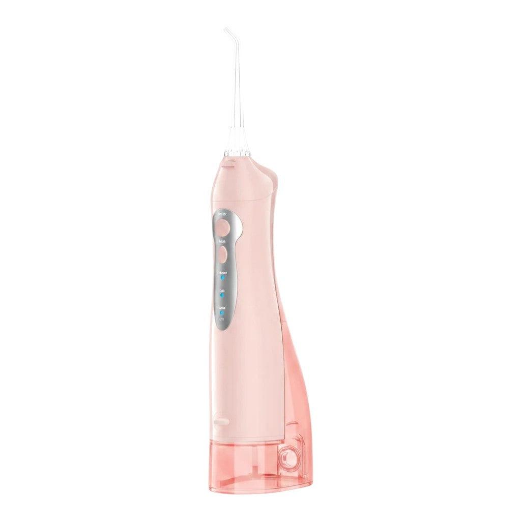 zero2cart portable pink cordless water flosser with 300ml reservoir and multiple cleaning modes for oral care