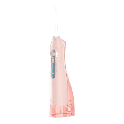 zero2cart portable pink cordless water flosser with 300ml reservoir and multiple cleaning modes for oral care