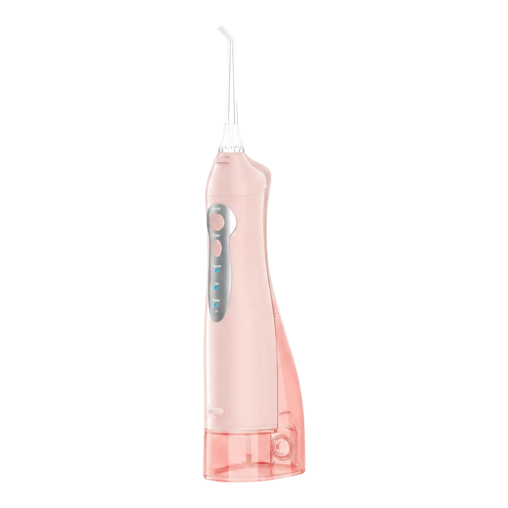 zero2cart portable pink cordless water flosser with 300ml reservoir and multiple cleaning modes for oral care