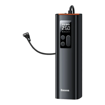 zero2cart portable 12V digital tire inflator with LED display, auto-stop function, and compact black ABS design.