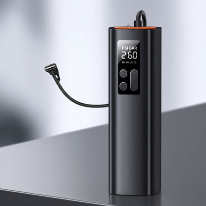 zero2cart portable 12V digital tire inflator with LED pressure display and auto-stop feature in a sleek black finish