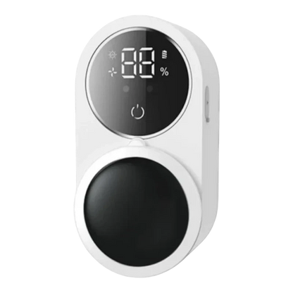 zero2cart portable white toothbrush sterilizer case with LED display, drying function, and dual-slot design.