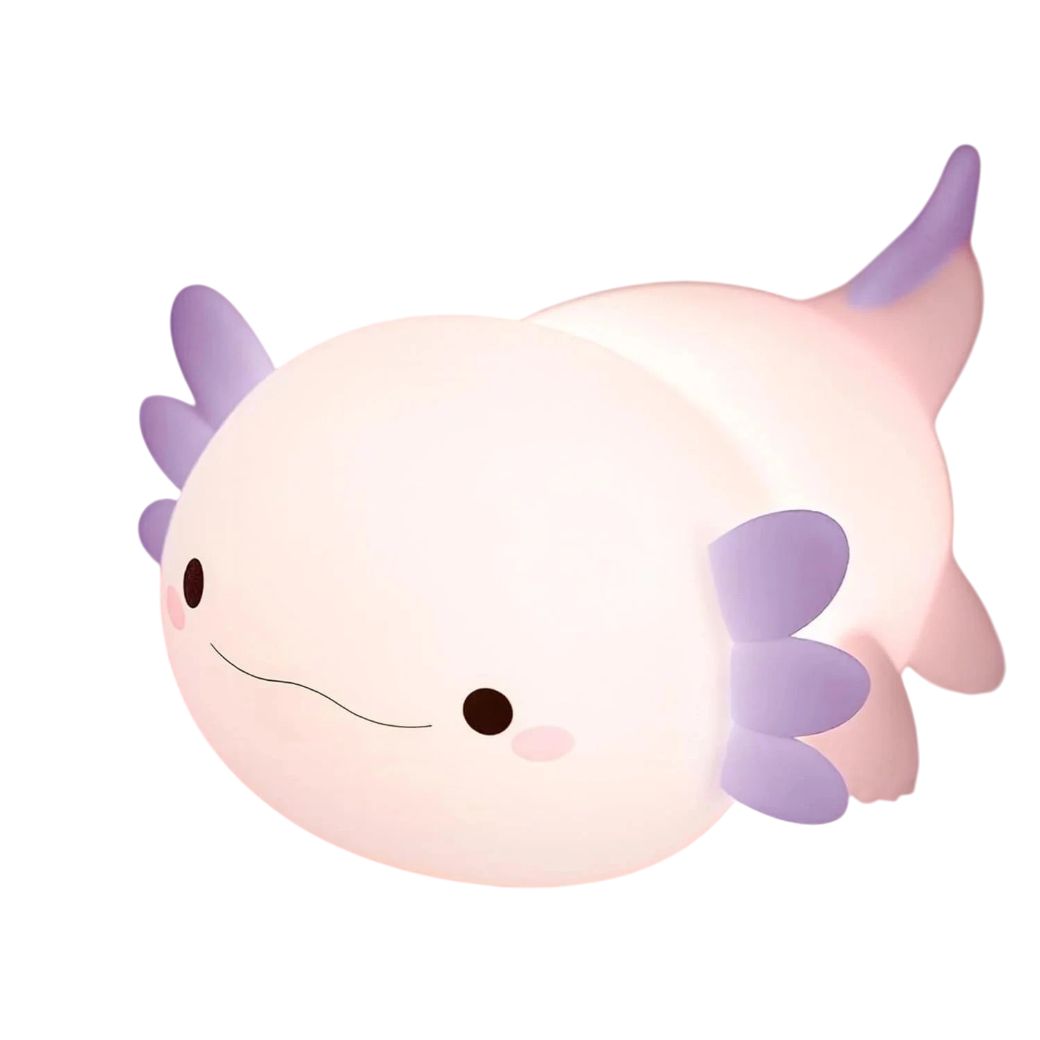 zero2cart rechargeable purple axolotl night light with a soft glowing cartoon design for nurseries and bedrooms