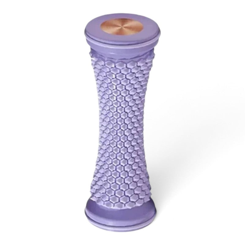 zero2cart manual handheld massage roller with a purple honeycomb textured surface for body relaxation