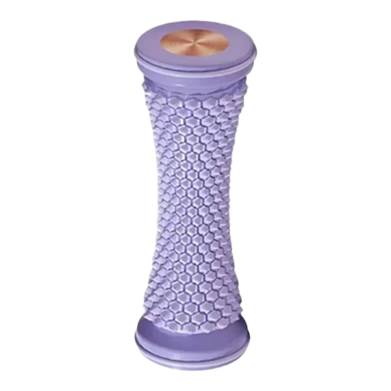 zero2cart manual handheld massage roller with a purple honeycomb textured surface for body relaxation