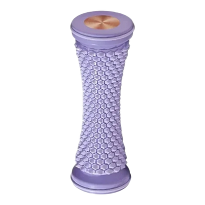 zero2cart manual handheld massage roller with a purple honeycomb textured surface for body relaxation