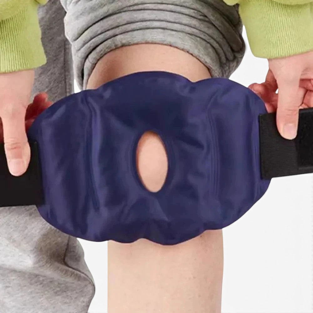zero2cart reusable knee gel pack wrap with a flexible dark blue design for cold therapy and joint support