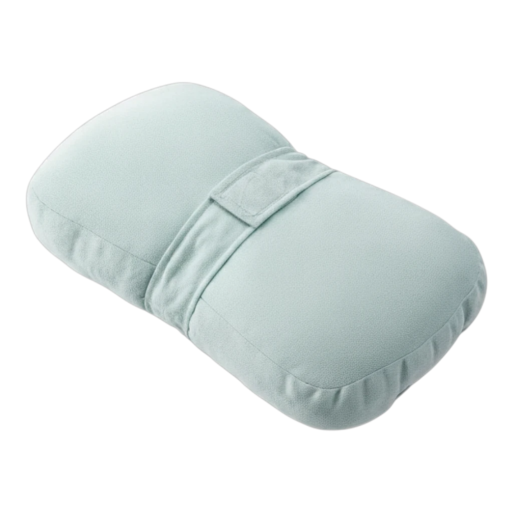 zero2cart light blue side sleeper knee pillow with a central strap for ergonomic support and comfort