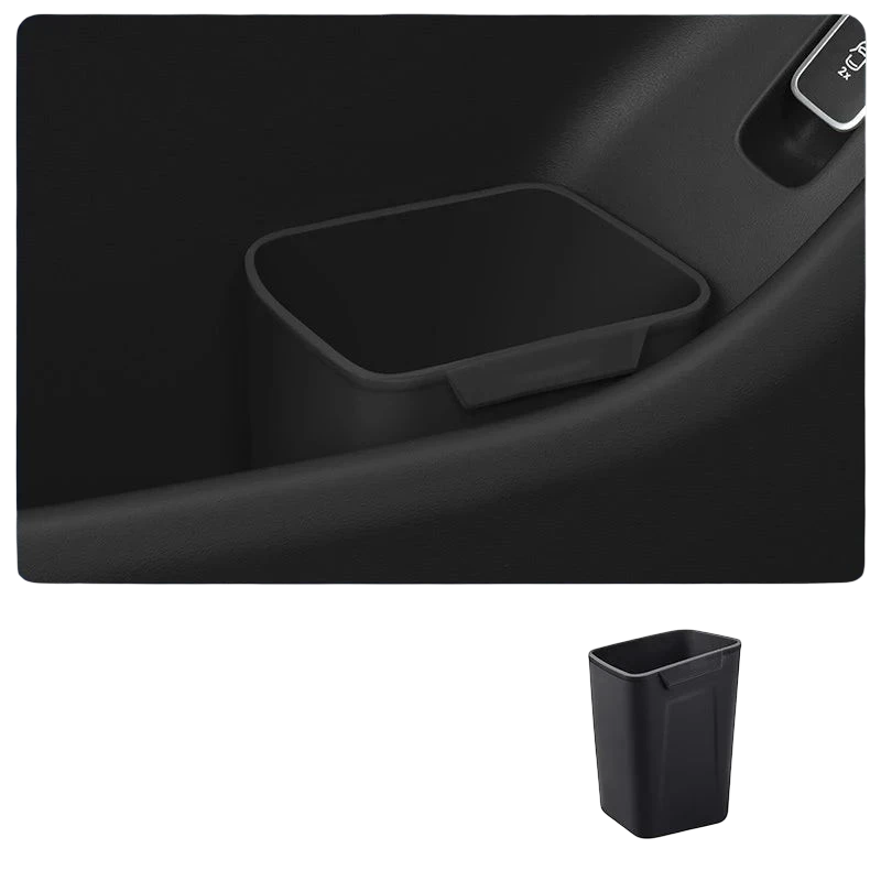 zero2cart black silicone car door trash bin and organizer for compact vehicle interior storage