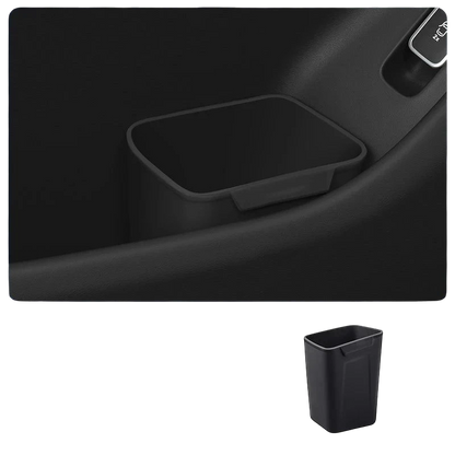 zero2cart black silicone car door trash bin and organizer for compact vehicle interior storage