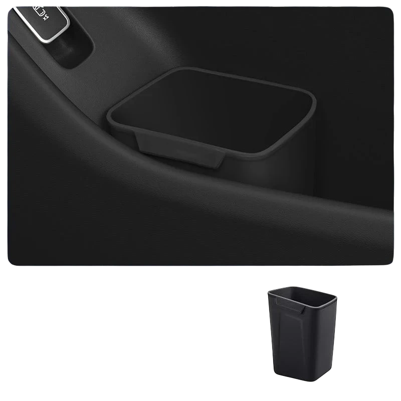 zero2cart black silicone car door trash bin and organizer for compact vehicle interior storage