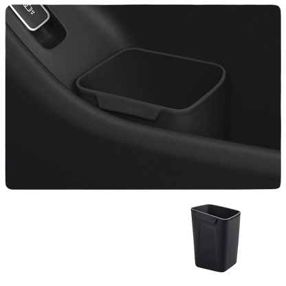 zero2cart black silicone car door trash bin and organizer for compact vehicle interior storage