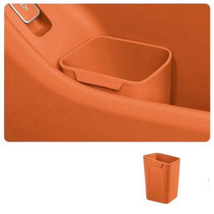 zero2cart orange silicone car door trash bin and organizer for compact vehicle interior storage