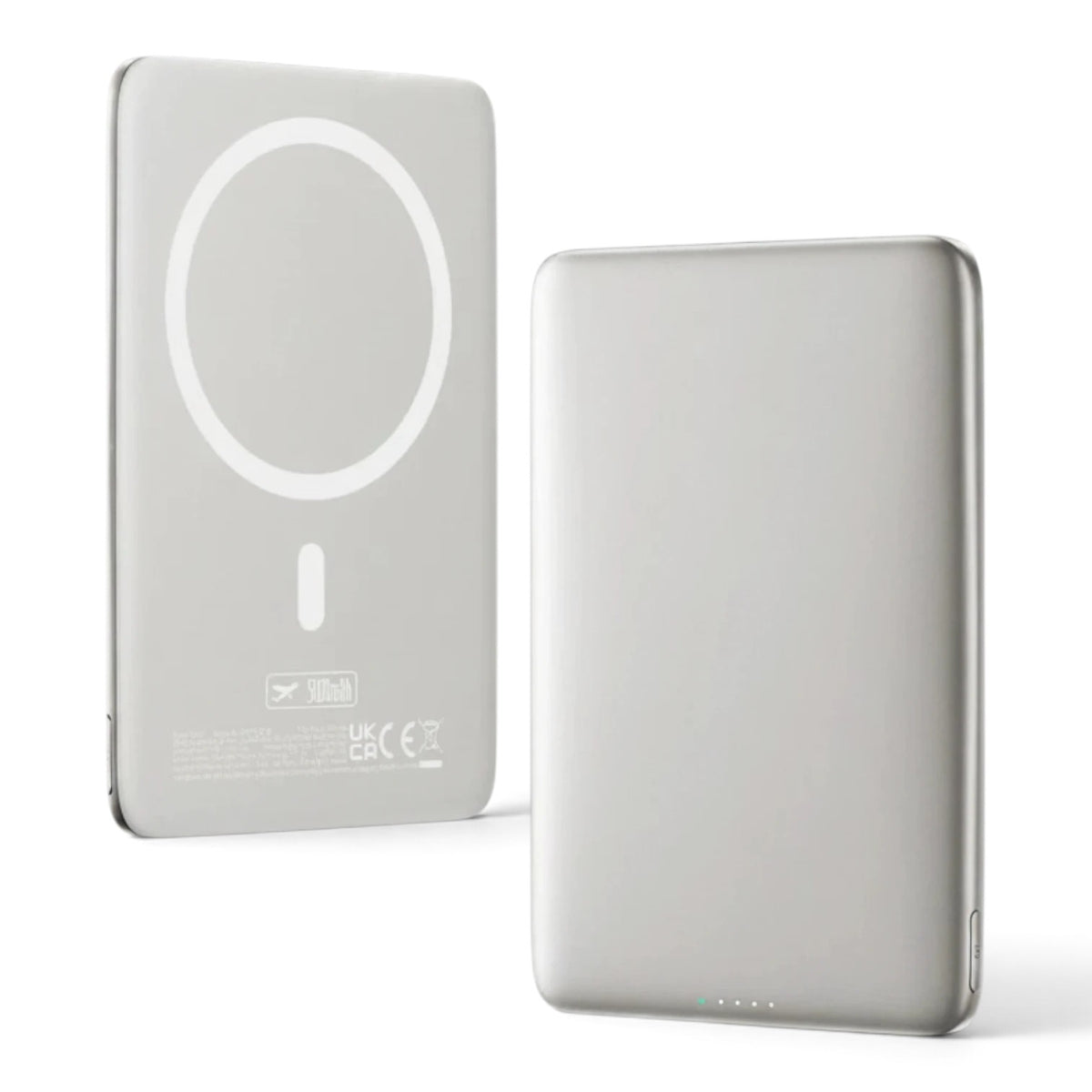 zero2cart ultra-slim 5000mAh magnetic wireless power bank with aluminum alloy shell and silicone base