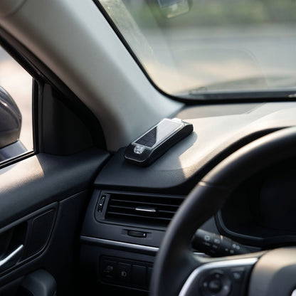 zero2cart solar car warning light mounted on a vehicle dashboard for nighttime visibility and anti-theft decoration