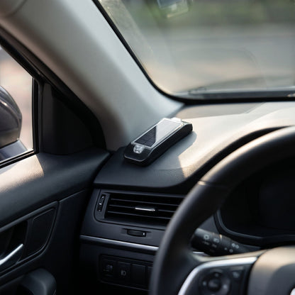 zero2cart solar car warning light mounted on a vehicle dashboard for nighttime visibility and anti-theft decoration