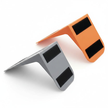 zero2cart grey and orange plastic L-shaped car trunk organizers with anti-slip hook and loop fasteners