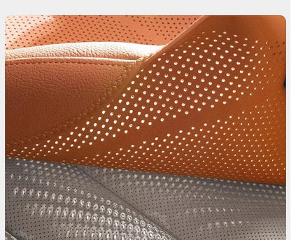 zero2cart ventilated PVC front car seat cushion with perforated texture for breathability and interior protection.
