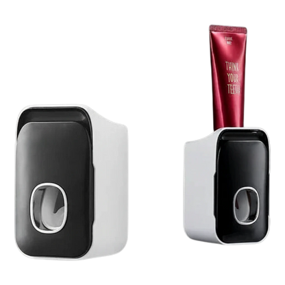 zero2cart wall-mounted toothpaste dispenser in white and black plastic with a compact, modern design