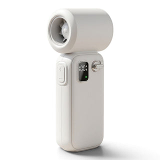 zero2cart white portable handheld turbo fan with digital display and 4-speed settings for efficient cooling