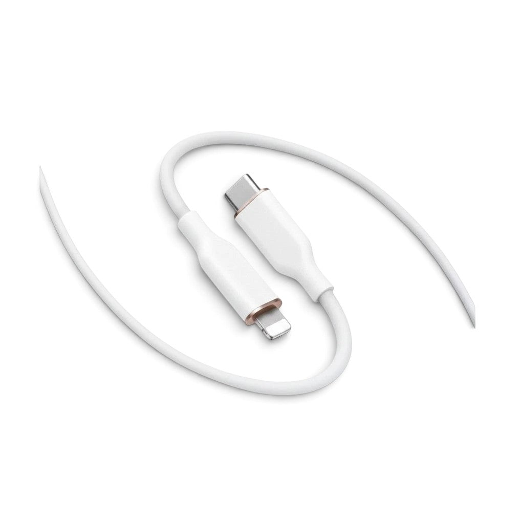 zero2cart white silicone USB-C fast charging and data cable with a flexible, smooth design for mobile devices.