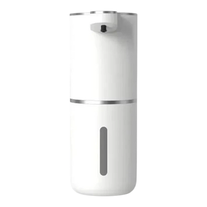 zero2cart white rechargeable touchless soap dispenser with a sleek minimalist design and clear liquid level window
