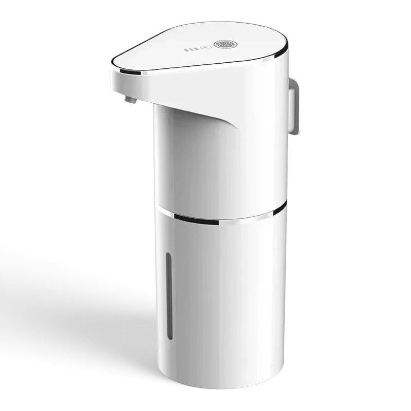 zero2cart white rechargeable touchless soap dispenser with a sleek minimalist design for home or office use