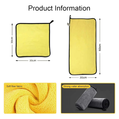 zero2cart yellow microfiber cleaning towels for car washing and household surfaces with soft absorbent texture