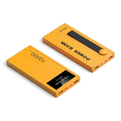 zero2cart yellow portable power bank with digital battery display and multiple USB ports for fast charging