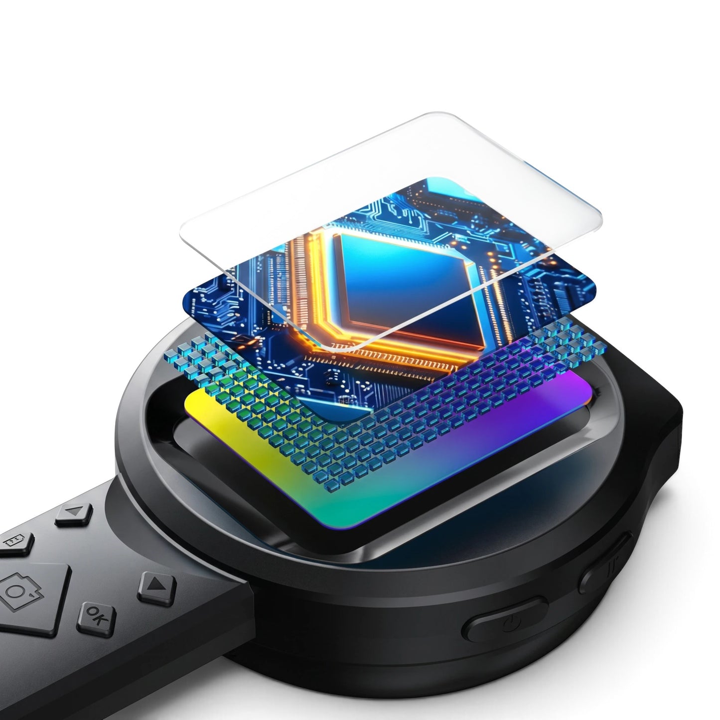 zero2cart ZoomView digital microscope showing layered circuit board magnification for electronics inspection